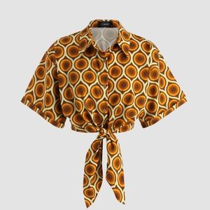 Let's Groove Retro Patterned Set (Top and Skirt)